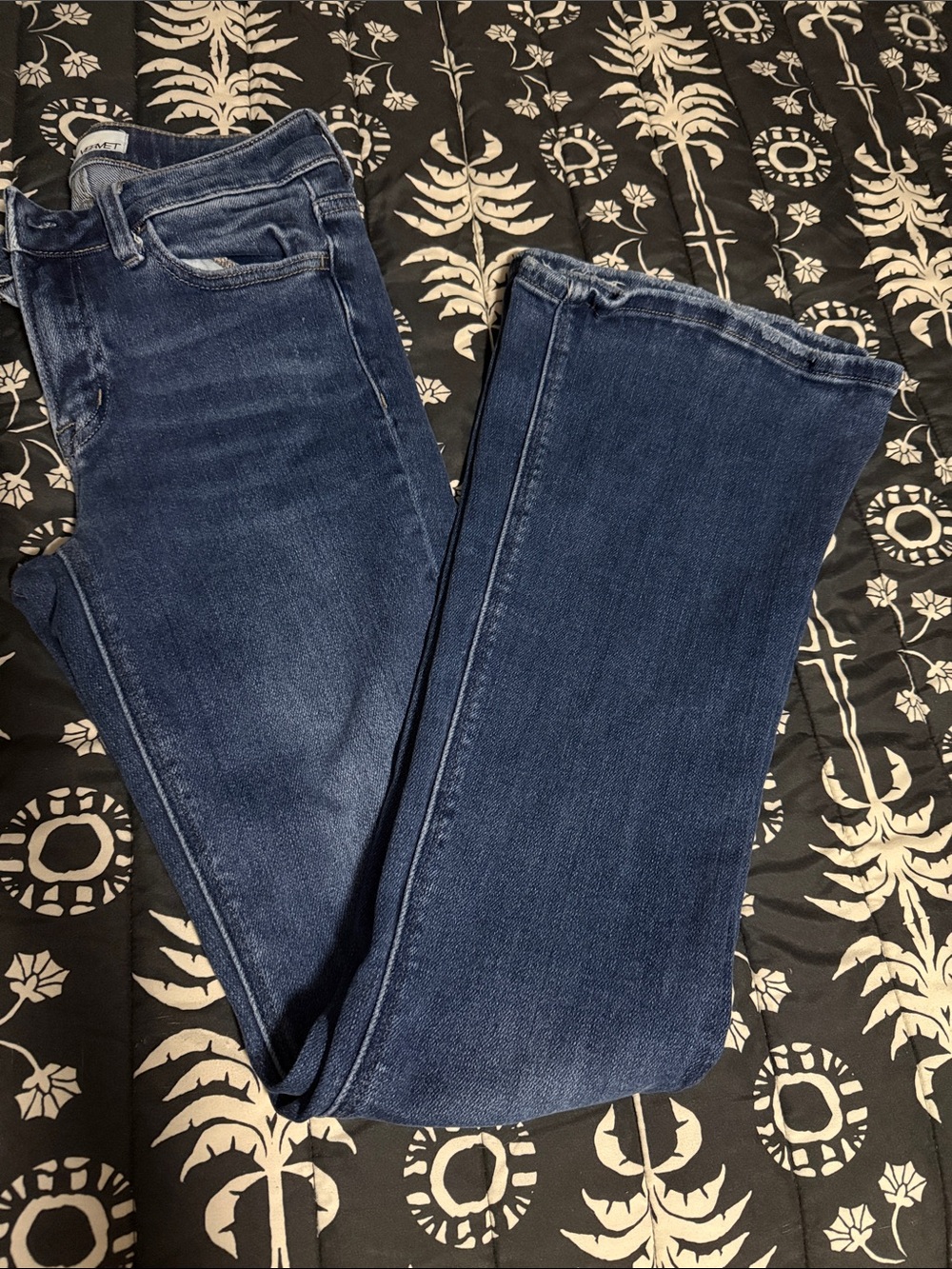 VERVET BY FLYING MONKEY Dark Blue Flare Jeans